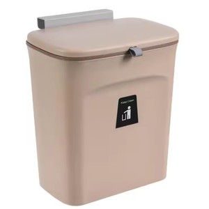 Grande Capacidade Wall Mounted Trash Can com Tampa Cozinha Pendurado Lixo <span class=keywords><strong>Bin</strong></span> Dustbin Waste Storage <span class=keywords><strong>Bin</strong></span> Feito de plástico - Product Image 1