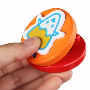 Juego de 6 Castañuelas de Madera con Forma de Animales de Dibujos Animados, Instrumentos Musicales Orff, Juguete Educativo para el Desarrollo de la Primera Infancia - Product Image 4