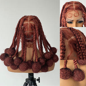 Cabello de bebé tejido a mano de fibra sintética de alta temperatura para mujer, trenza de <span class=keywords><strong>dos</strong></span> hebras, pequeña peluca completa Africana transfronteriza transparente - Product Image 3