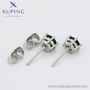 Trang Sức XUPING A00914788 Đá CZ Tổng Hợp Màu Xanh Ngọc Lục Bảo 3A + Đá Đơn Giản Đeo Hàng Ngày Khuyên Tai Dạng Hạt Giá Rẻ Bán Buôn - Product Image 6
