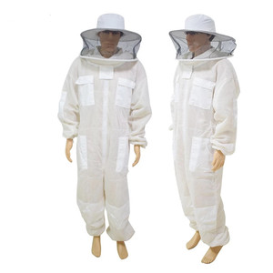 3-capas Ultra transpirable ventilado apicultura traje redondo con velo profesional de protección - Product Image 6