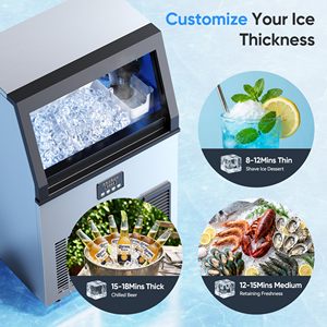 Nouvelle machine à glaçons en blocs <span class=keywords><strong>Frigidaire</strong></span> pour comptoir, idéale pour les supermarchés, à moteur, économe en énergie, usage commercial, 40 kg - Product Image 4