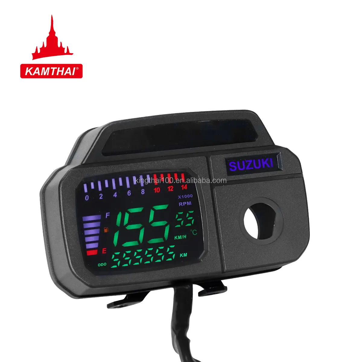 KAMTHAI Speedometer sepeda motor, instrumen modifikasi kecepatan Odometer oli Digital untuk SUZUKI AX 100 Speedometer sepeda motor