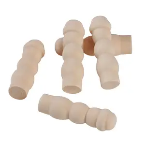 Unfinished Wood Turning Kits Crafts Unpainted Kokeshi Wooden Figures Peg People Doll Toys