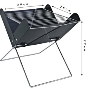 Four à barbecue pliable en aluminium portable pour l'extérieur, pour le camping et l'usage domestique, fonctionnant au bois et au charbon de bois, Zhejiang - Product Image 2