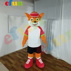 Efun MOQ 1 PC Hot sale Custom Made Unisex cheap custom fox mascot fox costumes for adults