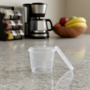 Contenitore per Alimenti Veracio con Coperchio a Cerniera 2.5 Oz in PP Trasparente Design Minimalista Impilabile - Product Image 2