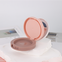 Offre Spéciale – Boîtier Compact Double Couche en Plastique Rond Personnalisable pour Poudre de Teint et Fard à Joues – Petit Format Portable et Adorable