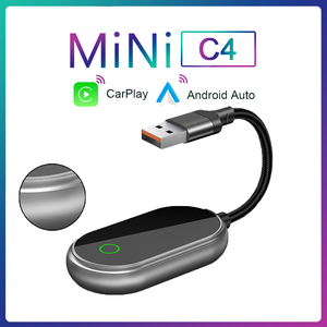 Adaptateur CarPlay sans fil pour <span class=keywords><strong>iPhone</strong></span> et Android Auto, mise à niveau 2025, WiFi 5,8 GHz, Bluetooth 5,4, Plug & Play, USB-C/USB-A/câble d'extension - Product Image 1