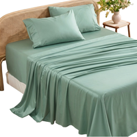 Parure de lit de luxe en coton égyptien 80S, 3 pièces, satiné haute densité, drap blanc, taie d'oreiller, linge de lit hôtelier haut de gamme OEM/ODM