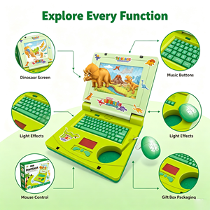 <span class=keywords><strong>Ordinateur</strong></span> portable jouet <span class=keywords><strong>éducatif</strong></span> dinosaure avec souris, lumière et musique pour enfants - Product Image 3