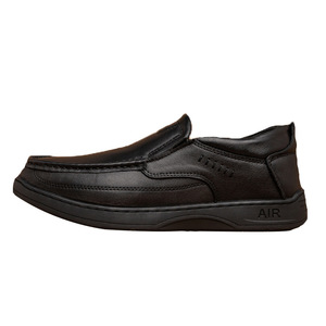 Chaussures d'hiver pour hommes en cuir véritable, doublure en fourrure, bout rond, semelle en caoutchouc, confortables, chaudes, pour l'intérieur et l'extérieur - Product Image 4