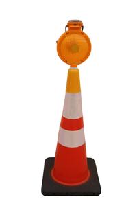 الجملة البلاستيكية المرور 18 "28" 36 "جودة عاكسة جيدة البلاستيك مرنة المخاريط البرتقالية قاعدة سوداء - Product Image 6