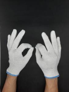 Guantes tejidos de algodón para protección de manos y brazos - Product Image 2
