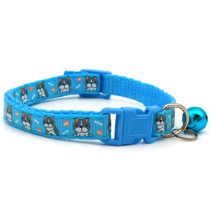 <span class=keywords><strong>Chiot</strong></span> mignon Imprimer Réglable Nylon Courroie Collier Pour <span class=keywords><strong>Chiot</strong></span> Collier Pour Chats Collier Pour Chats Collier Avec Cloche Colar - Product Image 3