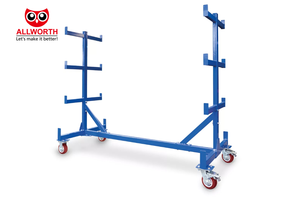 รถเข็นท่อคานเหล็กสองด้านพับได้เคลือบผงสำหรับเวิร์กสเตชัน - Product Image 4