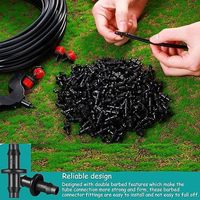 DaringFish Raccords de tuyau d'irrigation goutte à goutte en plastique 4/7 pouces, connecteur en T simple/double crochet, connecteur droit, support anti-goutte pour usage domestique