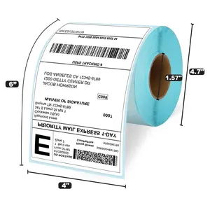 Customized Size 4X6 Thermal Label Paper Thermal Paper 100 X 150 Sticker Thermal Adhesive Paper Roll