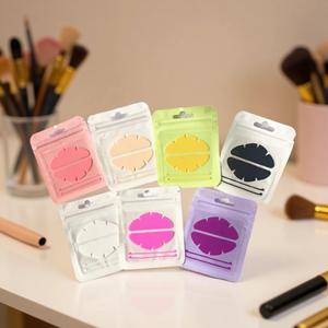 Coussinets oculaires en silicone réutilisables noirs imprimés avec le logo Shhineco, protection UV pour le <span class=keywords><strong>paupière</strong></span> supérieure, coussinets en silicone protecteurs, méthode UV - Product Image 1