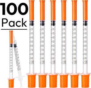 Seringue à insuline à usage unique pour animaux 1 ml 0,5 ml 27G 29G 30G 31G - Product Image 5
