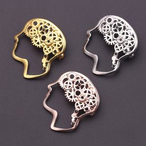 Science psychiatre médecin cadeau vestes manteau col Badge broches médical mécanique engrenage cerveau émail broche pour fête mariage - Product Image 3
