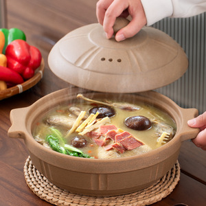 Original Unglazed Earthenware Casserole 2.5L Durable Stew Pot For Household And Commercial Use - Product Image 1