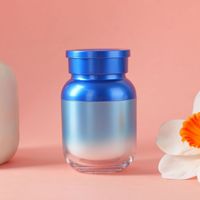 Flacon cylindrique haut de gamme électroplaqué en PS pour emballage de médicaments, flacon de capsules de qualité alimentaire, sous-flacon
