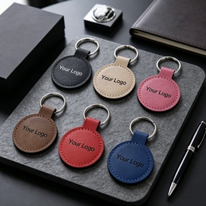 Llaveros con Logotipo Personalizado, Cuero Sintético Grabado con Láser, Venta al por Mayor, Regalo Empresarial, Souvenir, Fabricante OEM - Product Image 4