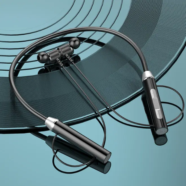 J01 Portable Magnetic Wireless Earphone Stereo Headset Neckband Sport Earbuds Headphone with Mic for Sports