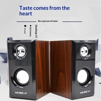 Altavoz USB con Cable para Computadora Q-D-09T de 2.0 Canales, Mini Barra de Sonido Hi-Fi para Computadora Portátil, PC de Escritorio y Oficina en Casa