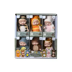 Nouveau-né réaliste dessin animé beaux vêtements sur Reborn somnolent vinyle bébé poupées jouet cadeau accessoires