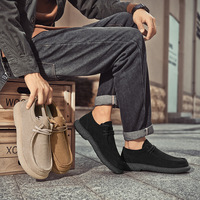 Chaussures décontractées en daim vintage pour hommes, semelle épaisse absorbant les chocs, style confortable pour la marche, livraison directe d'usine