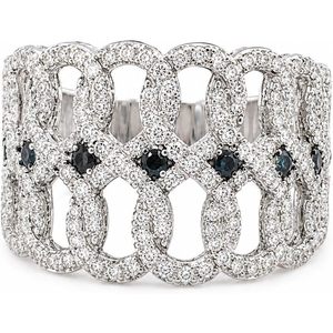 Bague en diamant Jewelspaark 1,19 carats, taille ronde, blanc bleu, argent 925, taille 8, pour femme, fiançailles - Product Image 1