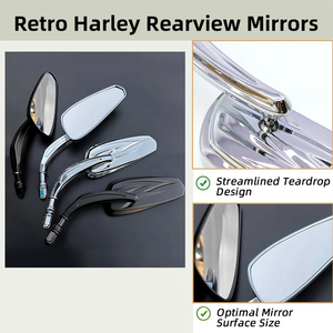 Espejo Retrovisor para Motocicleta Harley Retro/ Espejo Lateral de Gran Visibilidad para Harley Davidson Cruiser Venta al por Mayor - Product Image 4