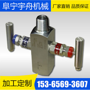 Colector de Dos Válvulas de Acero Inoxidable con Rosca Interna y Externa Integrada para Uso en Medidores de Amoníaco Tipo Corte en Centrales Eléctricas OEM - Product Image 2