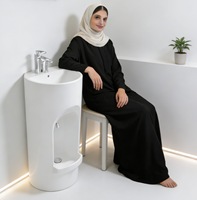 Nouveau design – Lavabo en céramique pour salle de bain, lavabo pour les mains et les pieds, lavabo Wudu de petite taille, évier d'ablution musulman – Vente en gros