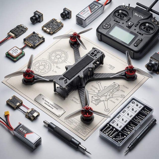5 Inch 3K Carbon Fiber FPV Drone Quadcopter Frame Kit CNC Cut Lightweight Complete Racing Accessory Set Aerial UAV OEM B2B Parts