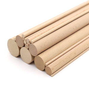 Varillas Redondas de Madera de Haya, Palos de Madera Maciza para Manualidades, Herramientas de Modelado, Varios Tamaños, Suministros para Manualidades Hechas a Mano - Product Image 3