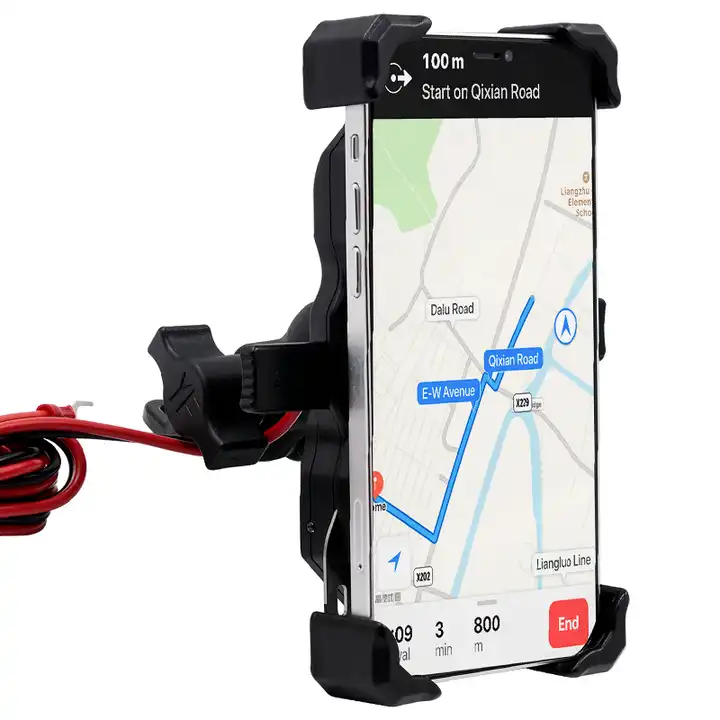 Soporte De Celular Para Moto Con Cargador Soporte Para Celular Espejo - Buy  Soporte De Celular Para Moto Con Cargador,Suporte Carregador Celular Gps