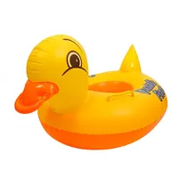 animal 3D shape inflatable infant pool seated child swim ring float with handle for baby water play Summer Water Toy