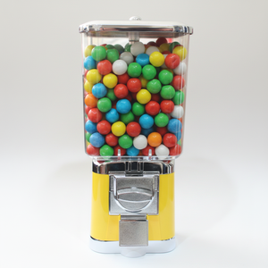 Mini Máquina Expendedora de Chicles Operada con Monedas, de Plástico Amarillo, Manual, Funcionamiento con 25 Krs, para Uso en Centros Comerciales, Personalizable en Inglés - Product Image 2