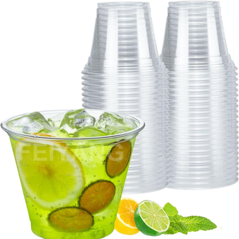 98mm Custom Logo 16oz 20oz 24oz PET Hot Cold Drinks Disposable Plastic Milk Tea Cups with Lid