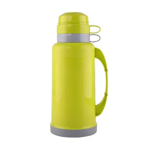 NiceOne 1.8L Cool Bottle Thermos Plastic Water Flask With Two Cups Inner Glass Double Wall Vacuum