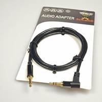 Cable AUX de 3.5mm Macho a Macho en Ángulo Recto, Cable de Audio Estéreo HiFi para Auto y Altavoces de Casa, Logotipo Personalizado, Venta al Por Mayor de Fábrica