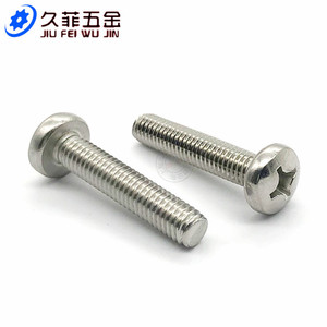 Jiu Fei Wu Jin 304 Stainless Steel Phillips Pan Head <b>Screws</b> M3 M8 Metric Standard Thread GB818-85 - Product Image 1