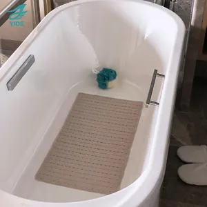 YIDE Custom Logo Eco-Friendly PVC Anti-Slip Tub Mat Modern Cute Home Bathroom Shower Bath Mat Machine Made Solid Pattern Stocked