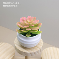 Tanaman bunga Lotus Mini, hiasan meja pot buatan plastik bentuk Lotus untuk Thanksgiving