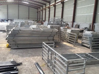 Panneaux de clôture pour bétail en acier galvanisé à chaud, robustes, avec tubes ovales à 5 barres, pour fermes laitières, enclos d'alimentation et ranchs