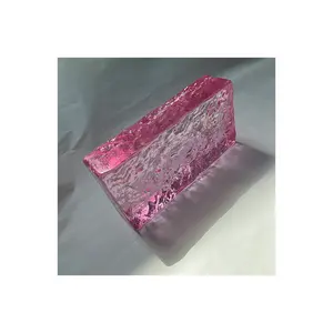 Gebraucht zur Herstellung von außen-, außen-, innen-dekorativen Glasblöcken hochwertiger klarer Kristallglasblock rosafarben