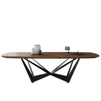Table de Din de meubles en pierre frittée facile à nettoyer noire d'usine chinoise